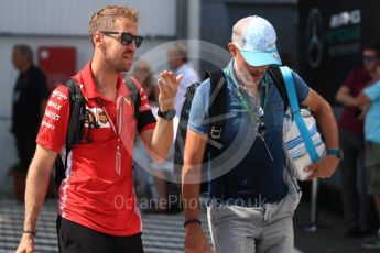 World © Octane Photographic Ltd. Formula 1 – Hungarian GP - Paddock. Scuderia Ferrari SF71-H – Sebastian Vettel. Hungaroring, Budapest, Hungary. Saturday 28th July 2018.