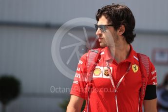 World © Octane Photographic Ltd. Formula 1 – Hungarian GP - Paddock. Scuderia Ferrari – Antonio Giovinazzi. Hungaroring, Budapest, Hungary. Saturday 28th July 2018.