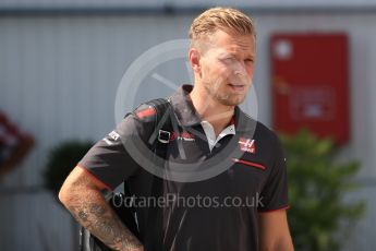 World © Octane Photographic Ltd. Formula 1 – Hungarian GP - Paddock. Haas F1 Team VF-18 – Kevin Magnussen. Hungaroring, Budapest, Hungary. Saturday 28th July 2018.