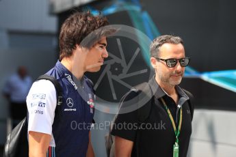 World © Octane Photographic Ltd. Formula 1 – Hungarian GP - Paddock. Williams Martini Racing FW41 – Lance Stroll. Hungaroring, Budapest, Hungary. Saturday 28th July 2018.