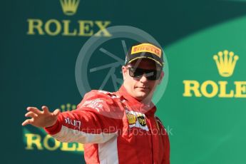 World © Octane Photographic Ltd. Formula 1 – Hungarian GP - Podium. Scuderia Ferrari SF71-H – Kimi Raikkonen. Hungaroring, Budapest, Hungary. Sunday 29th July 2018.