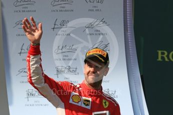 World © Octane Photographic Ltd. Formula 1 – Hungarian GP - Podium. Scuderia Ferrari SF71-H – Sebastian Vettel. Hungaroring, Budapest, Hungary. Sunday 29th July 2018.
