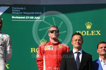 World © Octane Photographic Ltd. Formula 1 – Hungarian GP - Podium. Scuderia Ferrari SF71-H – Kimi Raikkonen. Hungaroring, Budapest, Hungary. Sunday 29th July 2018.