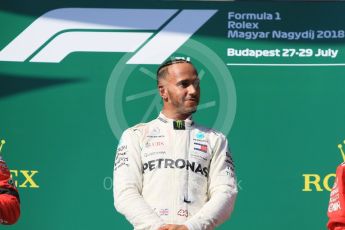 World © Octane Photographic Ltd. Formula 1 – Hungarian GP - Podium. Mercedes AMG Petronas Motorsport AMG F1 W09 EQ Power+ - Lewis Hamilton. Hungaroring, Budapest, Hungary. Sunday 29th July 2018.