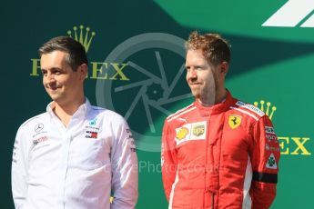 World © Octane Photographic Ltd. Formula 1 – Hungarian GP - Podium. Scuderia Ferrari SF71-H – Sebastian Vettel. Hungaroring, Budapest, Hungary. Sunday 29th July 2018.