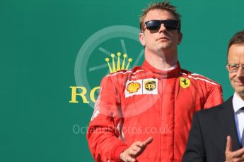 World © Octane Photographic Ltd. Formula 1 – Hungarian GP - Podium. Scuderia Ferrari SF71-H – Kimi Raikkonen. Hungaroring, Budapest, Hungary. Sunday 29th July 2018.