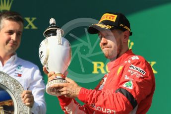 World © Octane Photographic Ltd. Formula 1 – Hungarian GP - Podium. Scuderia Ferrari SF71-H – Sebastian Vettel. Hungaroring, Budapest, Hungary. Sunday 29th July 2018.
