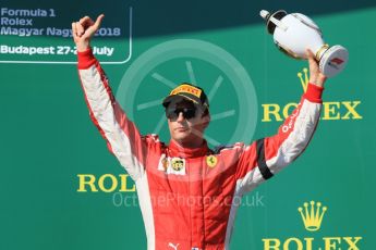 World © Octane Photographic Ltd. Formula 1 – Hungarian GP - Podium. Scuderia Ferrari SF71-H – Kimi Raikkonen. Hungaroring, Budapest, Hungary. Sunday 29th July 2018.