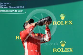 World © Octane Photographic Ltd. Formula 1 – Hungarian GP - Podium. Scuderia Ferrari SF71-H – Sebastian Vettel. Hungaroring, Budapest, Hungary. Sunday 29th July 2018.