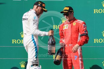 World © Octane Photographic Ltd. Formula 1 – Hungarian GP - Podium. Mercedes AMG Petronas Motorsport AMG F1 W09 EQ Power+ - Lewis Hamilton and Scuderia Ferrari SF71-H – Sebastian Vettel. Hungaroring, Budapest, Hungary. Sunday 29th July 2018.