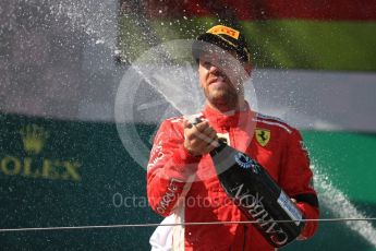 World © Octane Photographic Ltd. Formula 1 – Hungarian GP - Podium. Scuderia Ferrari SF71-H – Sebastian Vettel. Hungaroring, Budapest, Hungary. Sunday 29th July 2018.