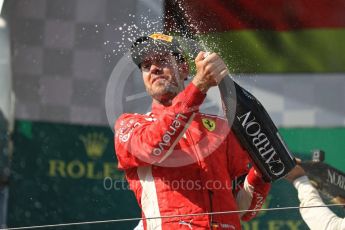 World © Octane Photographic Ltd. Formula 1 – Hungarian GP - Podium. Scuderia Ferrari SF71-H – Sebastian Vettel. Hungaroring, Budapest, Hungary. Sunday 29th July 2018.