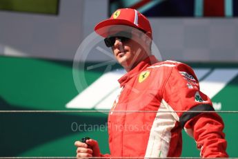 World © Octane Photographic Ltd. Formula 1 – Hungarian GP - Podium. Scuderia Ferrari SF71-H – Kimi Raikkonen. Hungaroring, Budapest, Hungary. Sunday 29th July 2018.