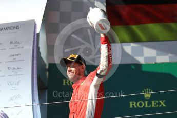 World © Octane Photographic Ltd. Formula 1 – Hungarian GP - Podium. Scuderia Ferrari SF71-H – Sebastian Vettel. Hungaroring, Budapest, Hungary. Sunday 29th July 2018.