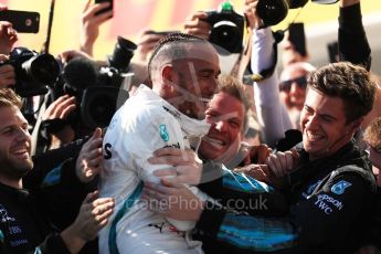 World © Octane Photographic Ltd. Formula 1 – Hungarian GP - Parc Ferme. Mercedes AMG Petronas Motorsport AMG F1 W09 EQ Power+ - Lewis Hamilton. Hungaroring, Budapest, Hungary. Sunday 29th July 2018.