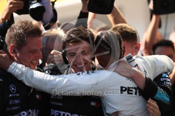 World © Octane Photographic Ltd. Formula 1 – Hungarian GP - Parc Ferme. Mercedes AMG Petronas Motorsport AMG F1 W09 EQ Power+ - Lewis Hamilton. Hungaroring, Budapest, Hungary. Sunday 29th July 2018.