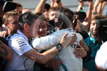 World © Octane Photographic Ltd. Formula 1 – Hungarian GP - Parc Ferme. Mercedes AMG Petronas Motorsport AMG F1 W09 EQ Power+ - Lewis Hamilton. Hungaroring, Budapest, Hungary. Sunday 29th July 2018.