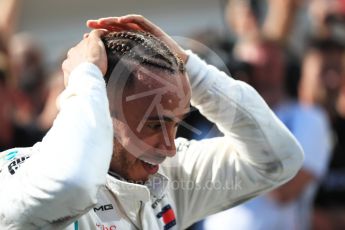 World © Octane Photographic Ltd. Formula 1 – Hungarian GP - Parc Ferme. Mercedes AMG Petronas Motorsport AMG F1 W09 EQ Power+ - Lewis Hamilton. Hungaroring, Budapest, Hungary. Sunday 29th July 2018.