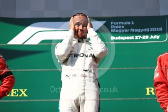 World © Octane Photographic Ltd. Formula 1 – Hungarian GP - Podium. Mercedes AMG Petronas Motorsport AMG F1 W09 EQ Power+ - Lewis Hamilton. Hungaroring, Budapest, Hungary. Sunday 29th July 2018.