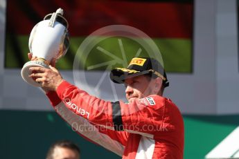 World © Octane Photographic Ltd. Formula 1 – Hungarian GP - Podium. Scuderia Ferrari SF71-H – Sebastian Vettel. Hungaroring, Budapest, Hungary. Sunday 29th July 2018.