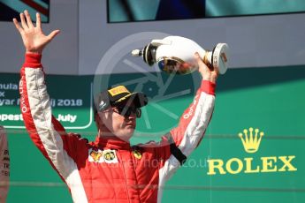 World © Octane Photographic Ltd. Formula 1 – Hungarian GP - Podium. Scuderia Ferrari SF71-H – Kimi Raikkonen. Hungaroring, Budapest, Hungary. Sunday 29th July 2018.