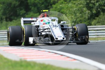 World © Octane Photographic Ltd. Formula 1 – Hungarian GP - Practice 1. Alfa Romeo Sauber F1 Team C37 – Antonio Giovinazzi. Hungaroring, Budapest, Hungary. Friday 27th July 2018.