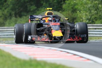 World © Octane Photographic Ltd. Formula 1 – Hungarian GP - Practice 1. Aston Martin Red Bull Racing TAG Heuer RB14 – Max Verstappen. Hungaroring, Budapest, Hungary. Friday 27th July 2018.