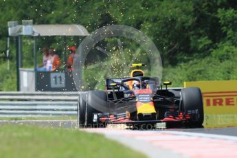 World © Octane Photographic Ltd. Formula 1 – Hungarian GP - Practice 1. Aston Martin Red Bull Racing TAG Heuer RB14 – Max Verstappen. Hungaroring, Budapest, Hungary. Friday 27th July 2018.