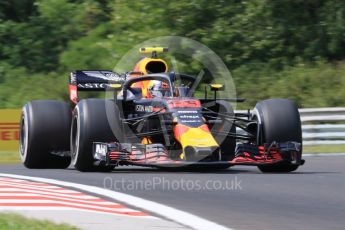 World © Octane Photographic Ltd. Formula 1 – Hungarian GP - Practice 1. Aston Martin Red Bull Racing TAG Heuer RB14 – Max Verstappen. Hungaroring, Budapest, Hungary. Friday 27th July 2018.