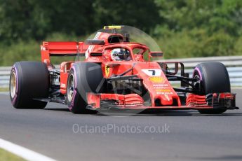 World © Octane Photographic Ltd. Formula 1 – Hungarian GP - Practice 1. Scuderia Ferrari SF71-H – Kimi Raikkonen. Hungaroring, Budapest, Hungary. Friday 27th July 2018.
