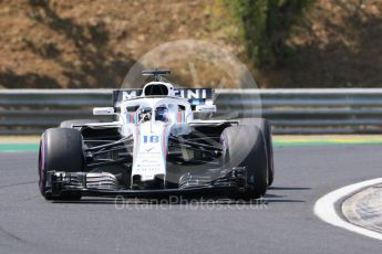 World © Octane Photographic Ltd. Formula 1 – Hungarian GP - Practice 1. Williams Martini Racing FW41 – Lance Stroll. Hungaroring, Budapest, Hungary. Friday 27th July 2018.
