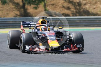 Aston Martin Red Bull Racing TAG Heuer RB14 – Daniel Ricciardo. Hungaroring, Budapest, Hungary. Friday 27th July 2018.