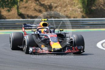 World © Octane Photographic Ltd. Formula 1 – Hungarian GP - Practice 1. Aston Martin Red Bull Racing TAG Heuer RB14 – Max Verstappen. Hungaroring, Budapest, Hungary. Friday 27th July 2018.