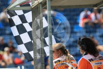 World © Octane Photographic Ltd. Formula 1 – Hungarian GP - Practice 1. Checkered Flag for end of session. Hungaroring, Budapest, Hungary. Friday 27th July 2018.
