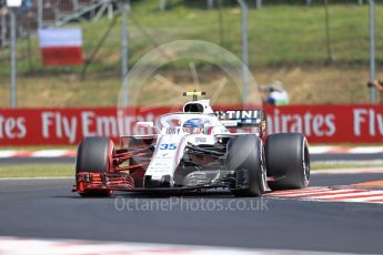 World © Octane Photographic Ltd. Formula 1 – Hungarian GP - Practice 1. Williams Martini Racing FW41 – Sergey Sirotkin. Hungaroring, Budapest, Hungary. Friday 27th July 2018.