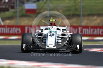 World © Octane Photographic Ltd. Formula 1 – Hungarian GP - Practice 1. Alfa Romeo Sauber F1 Team C37 – Antonio Giovinazzi. Hungaroring, Budapest, Hungary. Friday 27th July 2018.