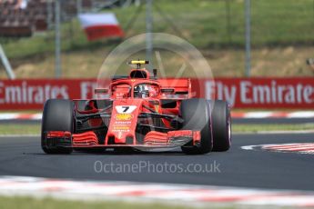 World © Octane Photographic Ltd. Formula 1 – Hungarian GP - Practice 1. Scuderia Ferrari SF71-H – Kimi Raikkonen. Hungaroring, Budapest, Hungary. Friday 27th July 2018.