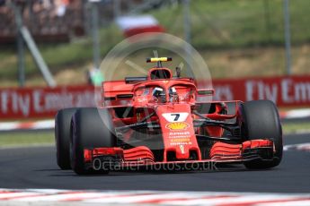 World © Octane Photographic Ltd. Formula 1 – Hungarian GP - Practice 1. Scuderia Ferrari SF71-H – Kimi Raikkonen. Hungaroring, Budapest, Hungary. Friday 27th July 2018.
