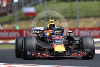 World © Octane Photographic Ltd. Formula 1 – Hungarian GP - Practice 1. Aston Martin Red Bull Racing TAG Heuer RB14 – Max Verstappen. Hungaroring, Budapest, Hungary. Friday 27th July 2018.