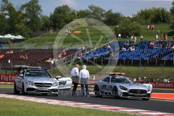 World © Octane Photographic Ltd. Formula 1 – Hungarian GP - Practice 1. Charlie Whiting inspects the kerbs and track. Hungaroring, Budapest, Hungary. Friday 27th July 2018.