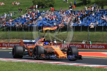 World © Octane Photographic Ltd. Formula 1 – Hungarian GP - Practice 1. McLaren MCL33 – Fernando Alonso. Hungaroring, Budapest, Hungary. Friday 27th July 2018.