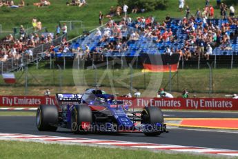 World © Octane Photographic Ltd. Formula 1 – Hungarian GP - Practice 1. Scuderia Toro Rosso STR13 – Brendon Hartley. Hungaroring, Budapest, Hungary. Friday 27th July 2018.