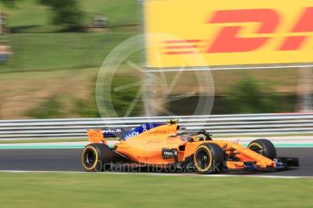 World © Octane Photographic Ltd. Formula 1 – Hungarian GP - Practice 2. McLaren MCL33 – Stoffel Vandoorne. Hungaroring, Budapest, Hungary. Friday 27th July 2018.