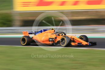 World © Octane Photographic Ltd. Formula 1 – Hungarian GP - Practice 2. McLaren MCL33 – Stoffel Vandoorne. Hungaroring, Budapest, Hungary. Friday 27th July 2018.