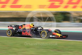 World © Octane Photographic Ltd. Formula 1 – Hungarian GP - Practice 2. Aston Martin Red Bull Racing TAG Heuer RB14 – Max Verstappen. Hungaroring, Budapest, Hungary. Friday 27th July 2018.