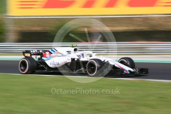 World © Octane Photographic Ltd. Formula 1 – Hungarian GP - Practice 2. Williams Martini Racing FW41 – Sergey Sirotkin. Hungaroring, Budapest, Hungary. Friday 27th July 2018.