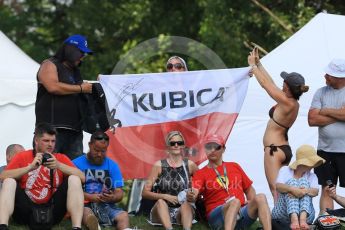 World © Octane Photographic Ltd. Formula 1 – Hungarian GP - Practice 2. Forza Robert flags. Hungaroring, Budapest, Hungary. Friday 27th July 2018.