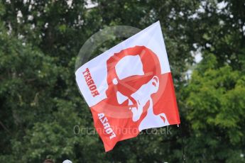 World © Octane Photographic Ltd. Formula 1 – Hungarian GP - Practice 2. Forza Robert flags. Hungaroring, Budapest, Hungary. Friday 27th July 2018.