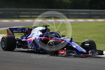 World © Octane Photographic Ltd. Formula 1 – Hungarian GP - Practice 2. Scuderia Toro Rosso STR13 – Brendon Hartley. Hungaroring, Budapest, Hungary. Friday 27th July 2018.