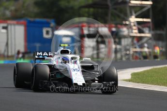 World © Octane Photographic Ltd. Formula 1 – Hungarian GP - Practice 2. Williams Martini Racing FW41 – Sergey Sirotkin. Hungaroring, Budapest, Hungary. Friday 27th July 2018.